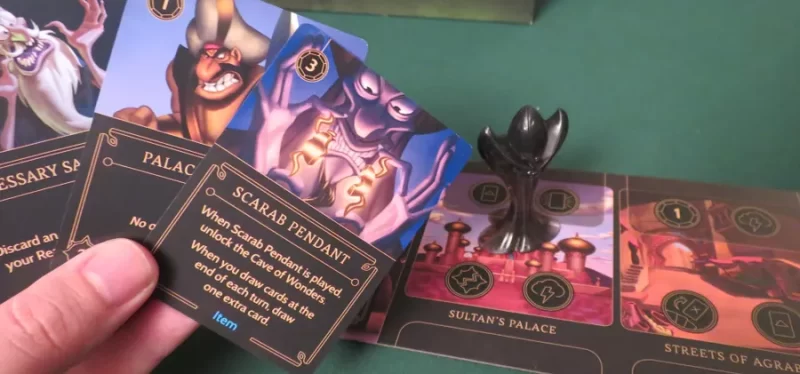 ディズニー ヴィランズの手札カードとプレイイメージ