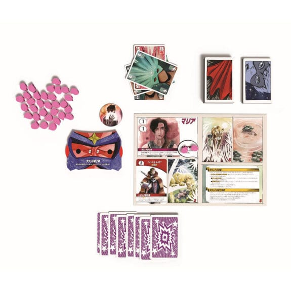 ボードゲーム『オリジン・ストーリー』の内容物