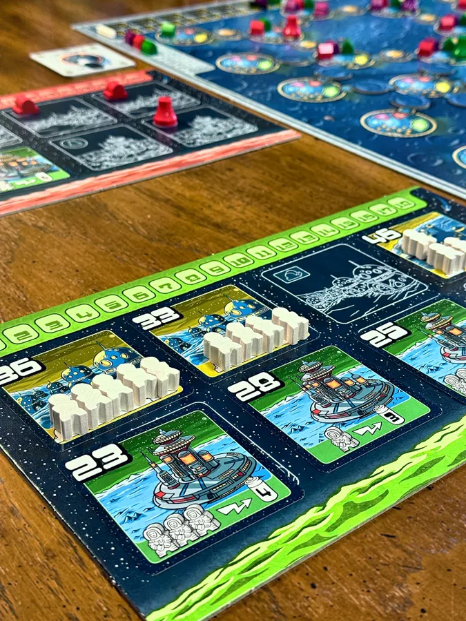 電力会社 アウトポストの会社ボードと労働者コマの管理例