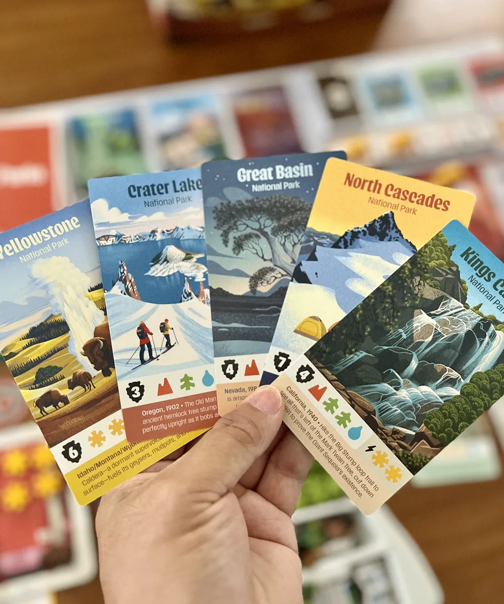 ボードゲーム『パークス』の公園カード一覧