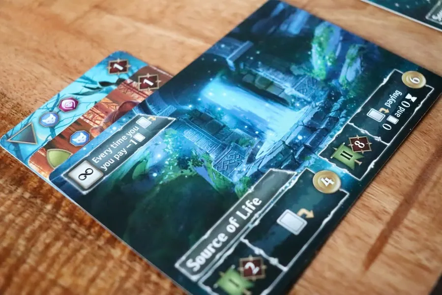 エコーズオブタイムの源泉カード。征服や要塞化によって得点や効果を得られる共通目標