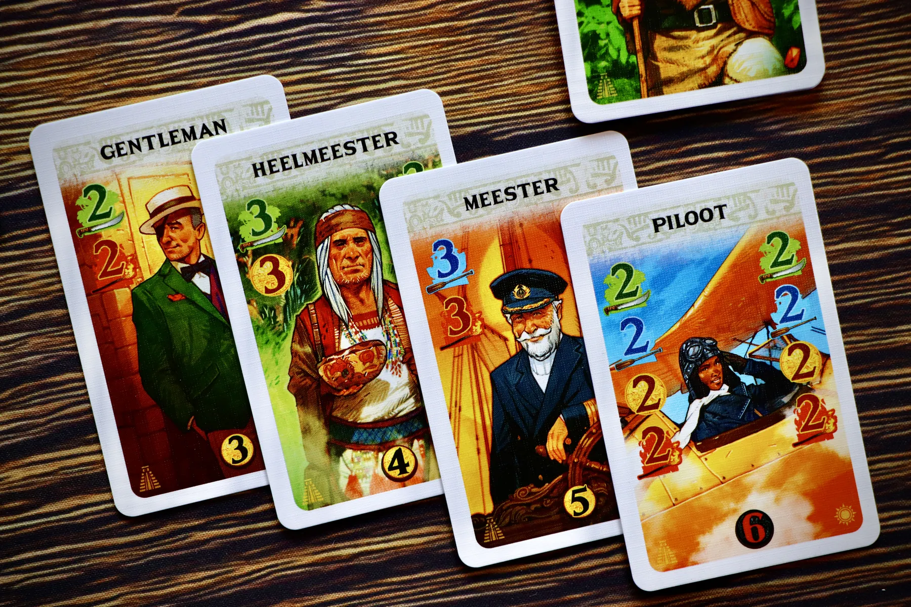 『エルドラドを探して 新版 黄金の神殿』で使用する探検カードの一部