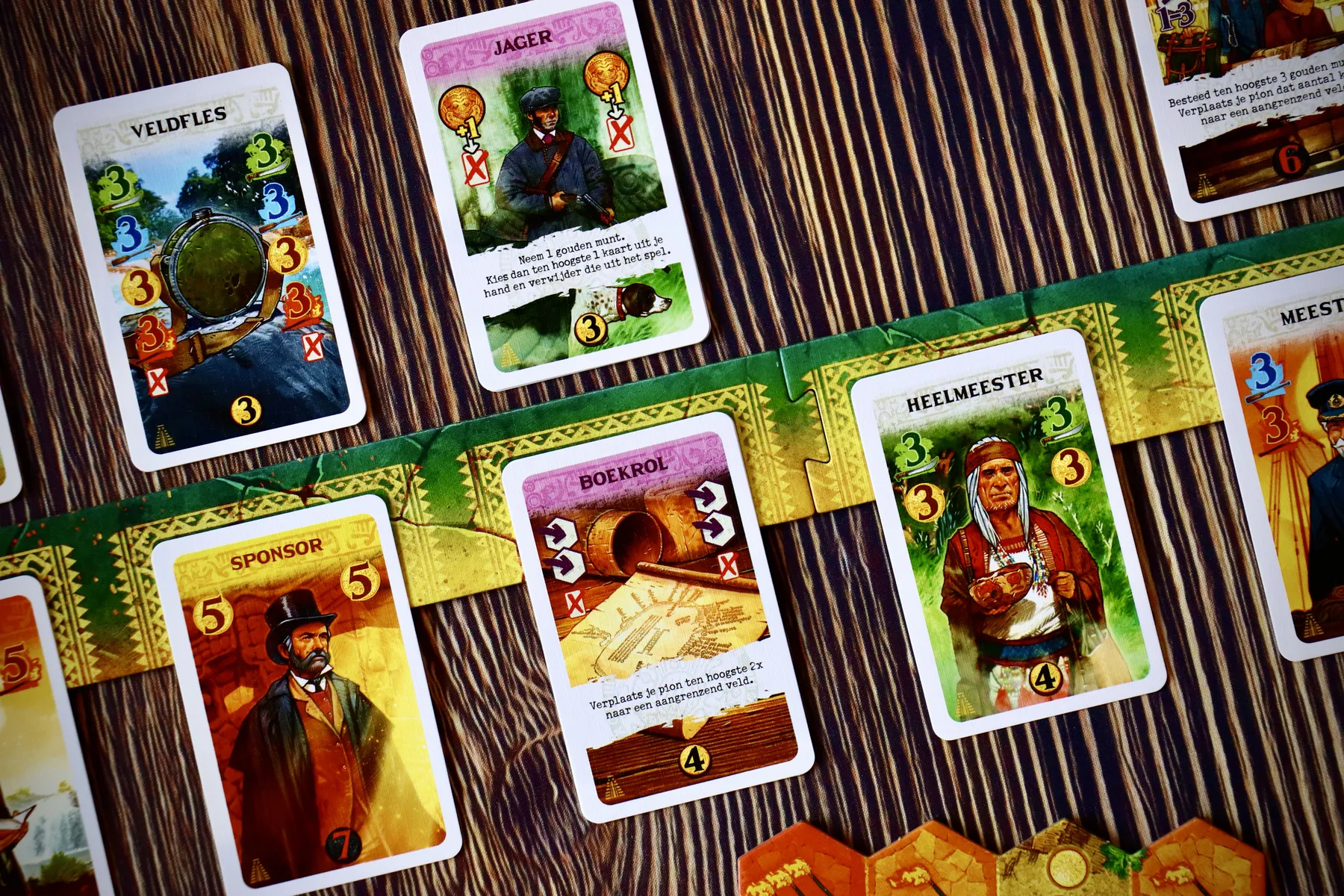 『エルドラドを探して 新版 黄金の神殿』で購入できる市場カードの例