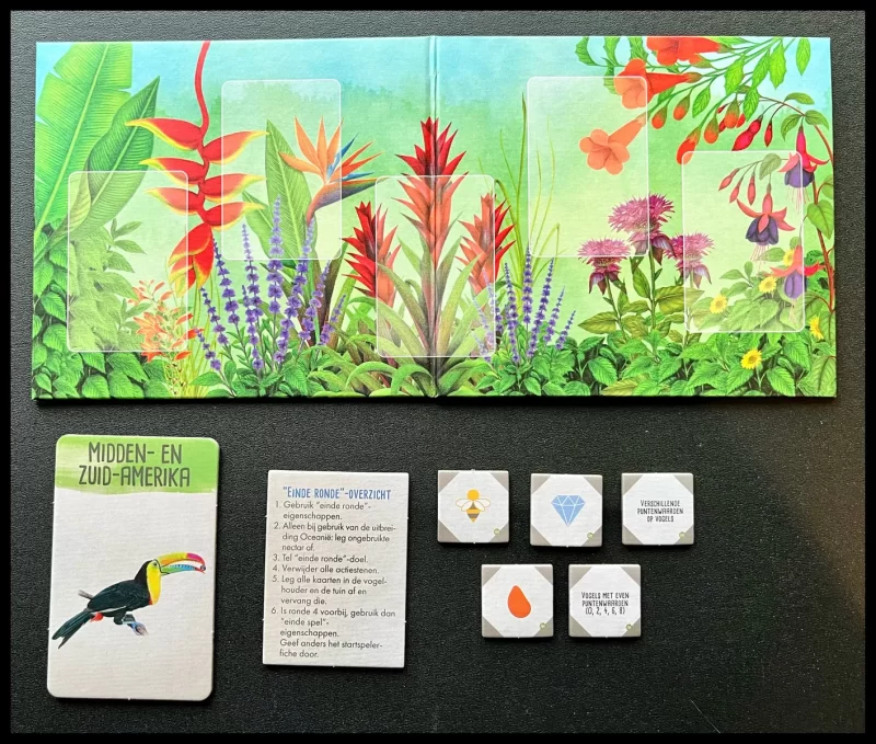 ウイングスパン 拡張:中南米の翼のハチドリの庭ボードとトークン